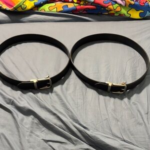 Classic Black Leather Belts nwot all leather size 36/38. Nice 2